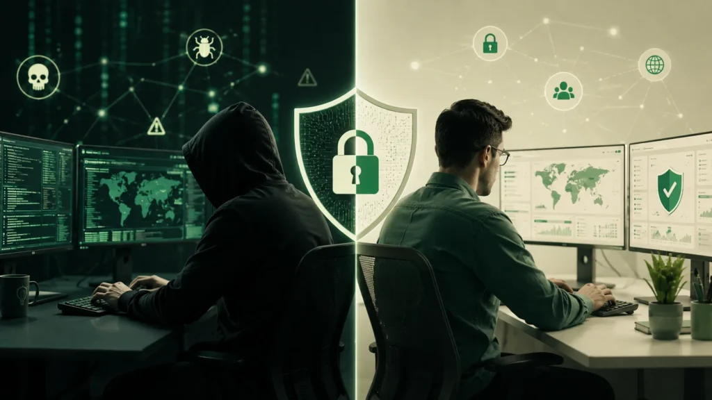 ethical hacking vs cyber security